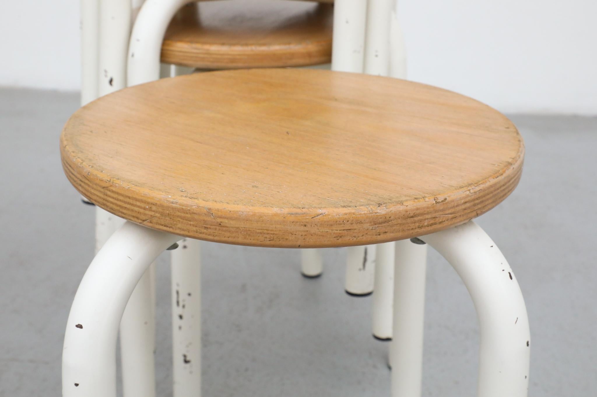 Fritz Hansen Style Stacking Task Stools for Tubax For Sale 5