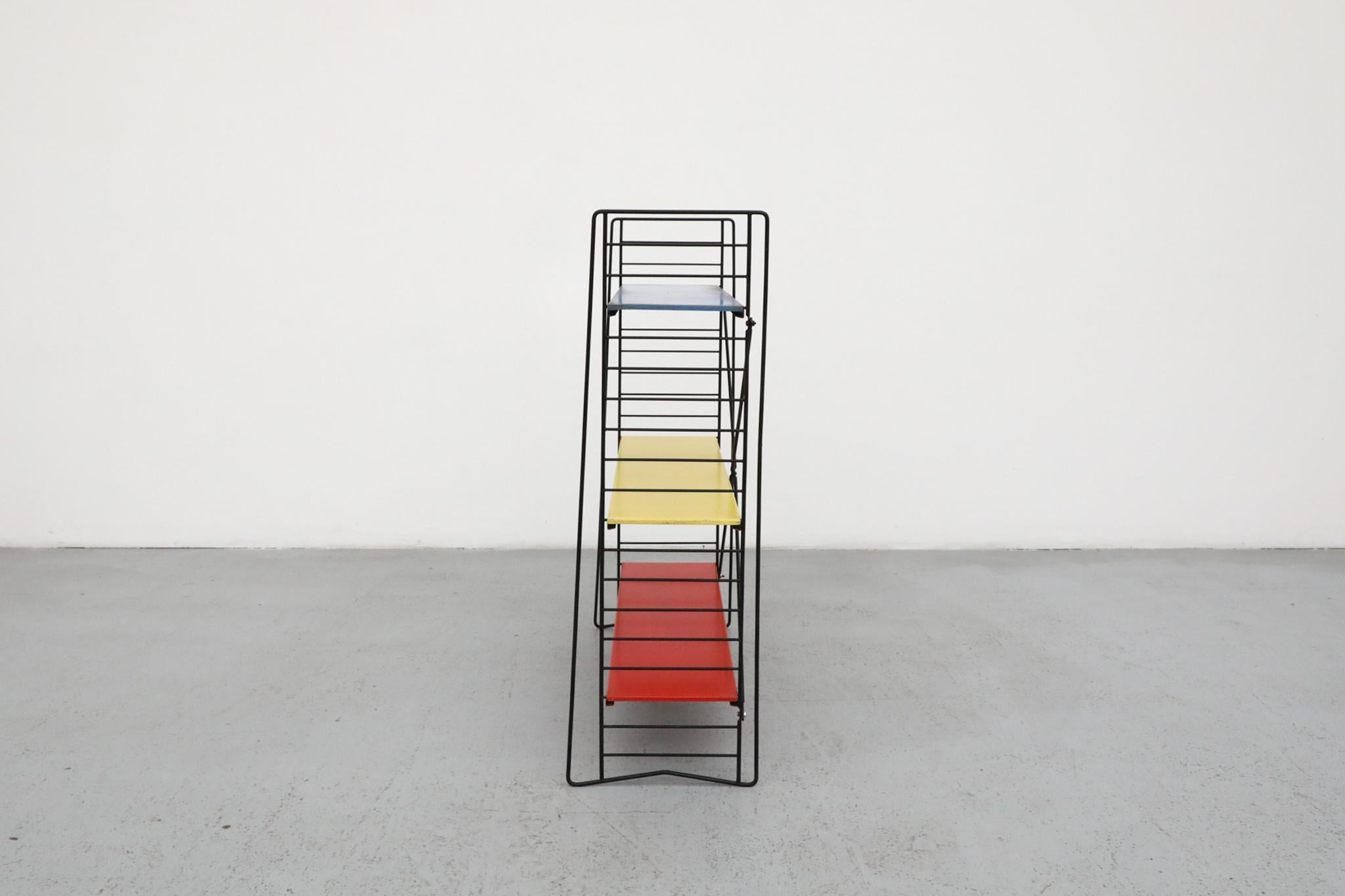Dutch TOMADO Multi-Color Industrial Standing Shelf, 1960s For Sale
