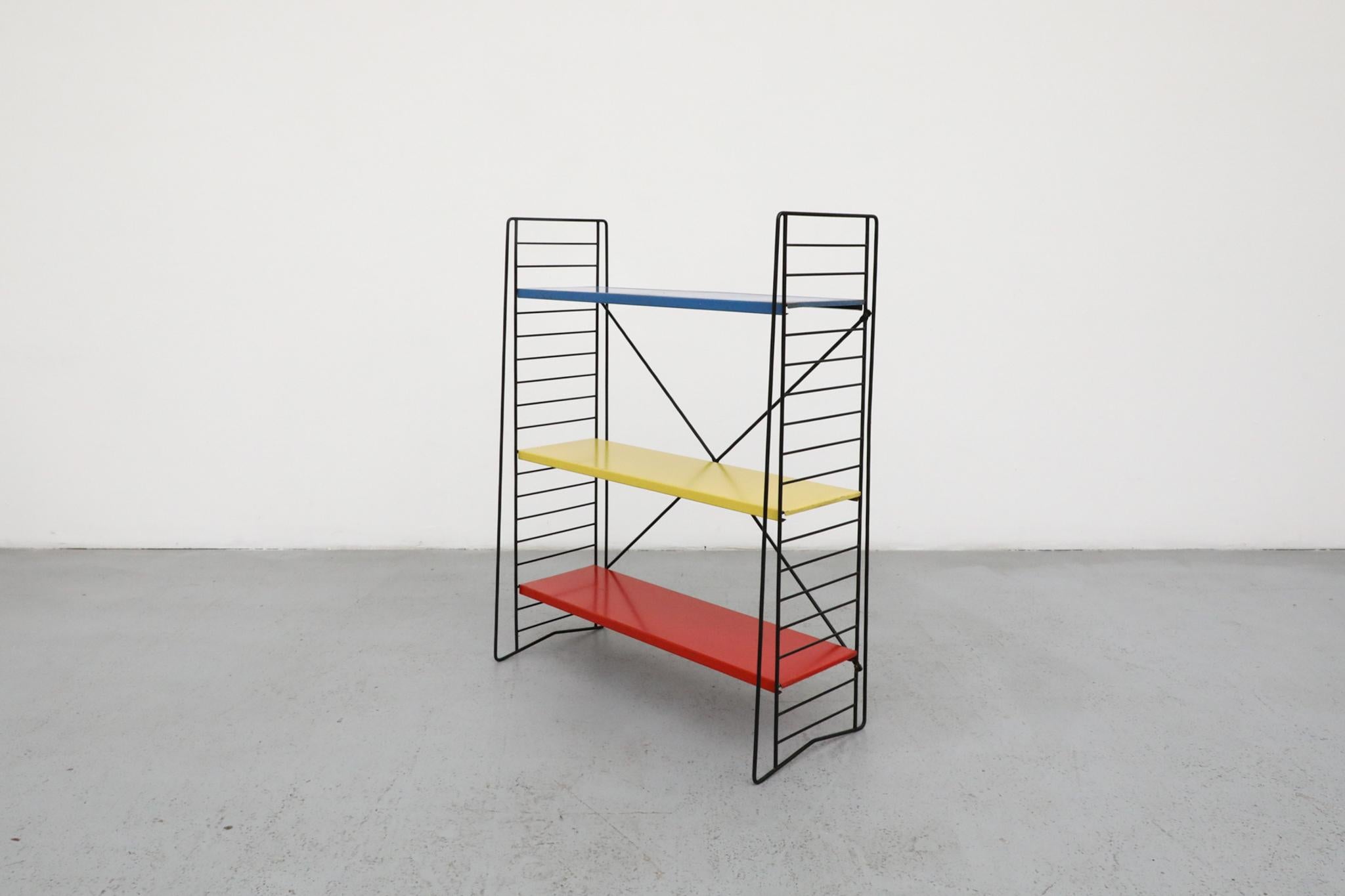 Mid-Century Modern TOMADO Multi-Color Industrial Standing Shelf, 1960s For Sale