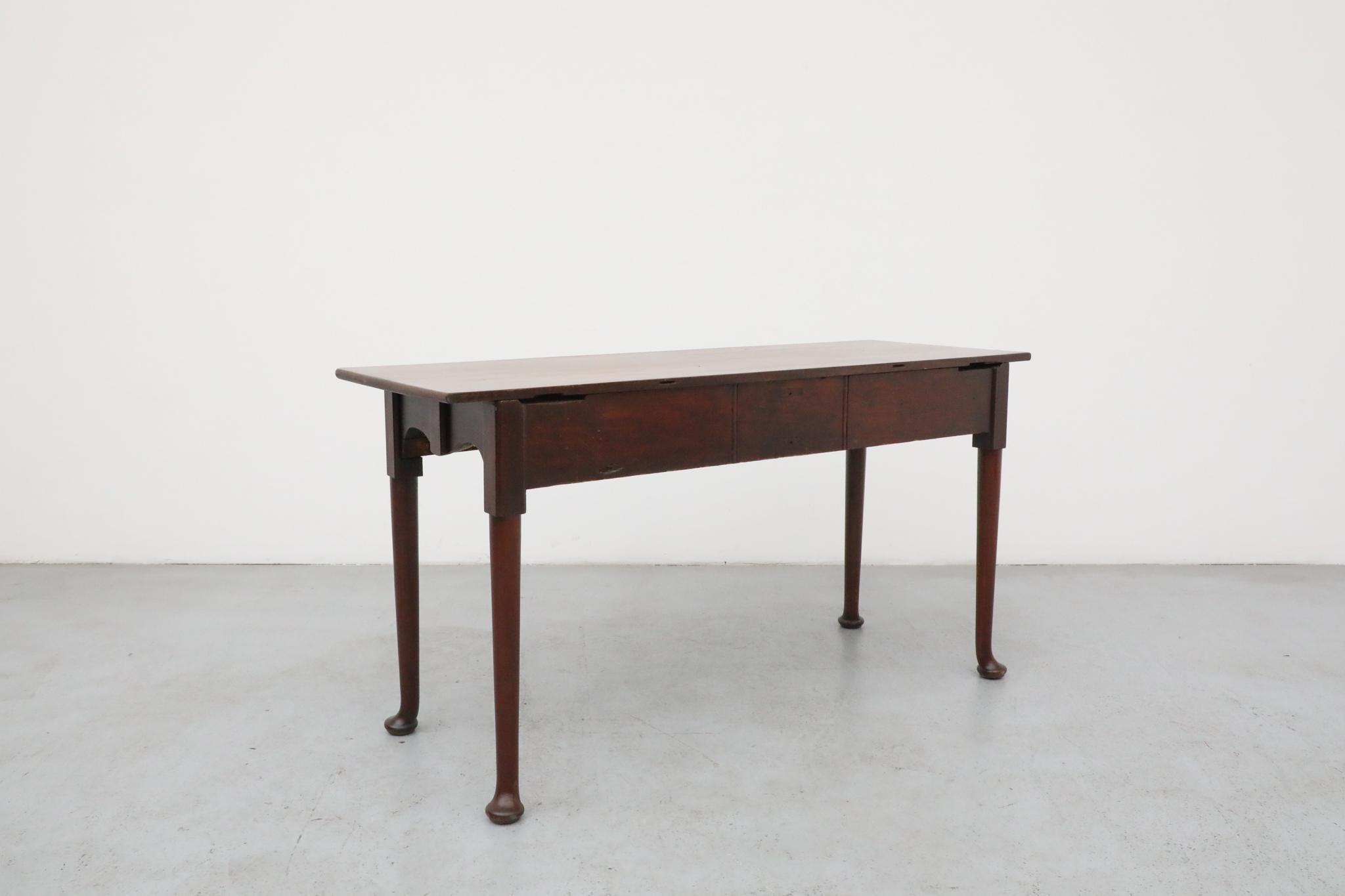 Amsterdam School Entry or Console Table with Curved Feet In Good Condition For Sale In Los Angeles, CA