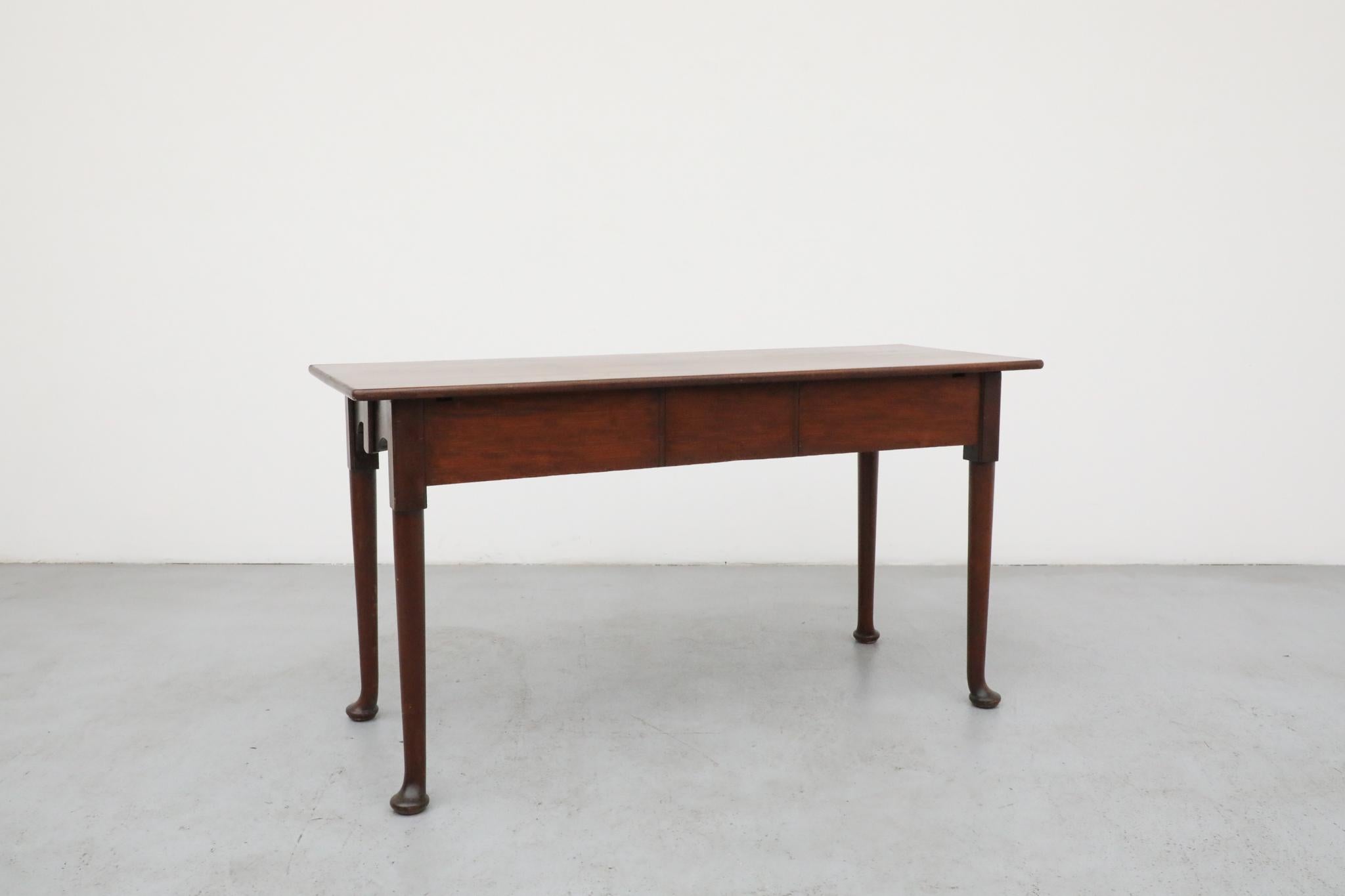 Amsterdam School Entry or Console Table with Curved Feet For Sale 1