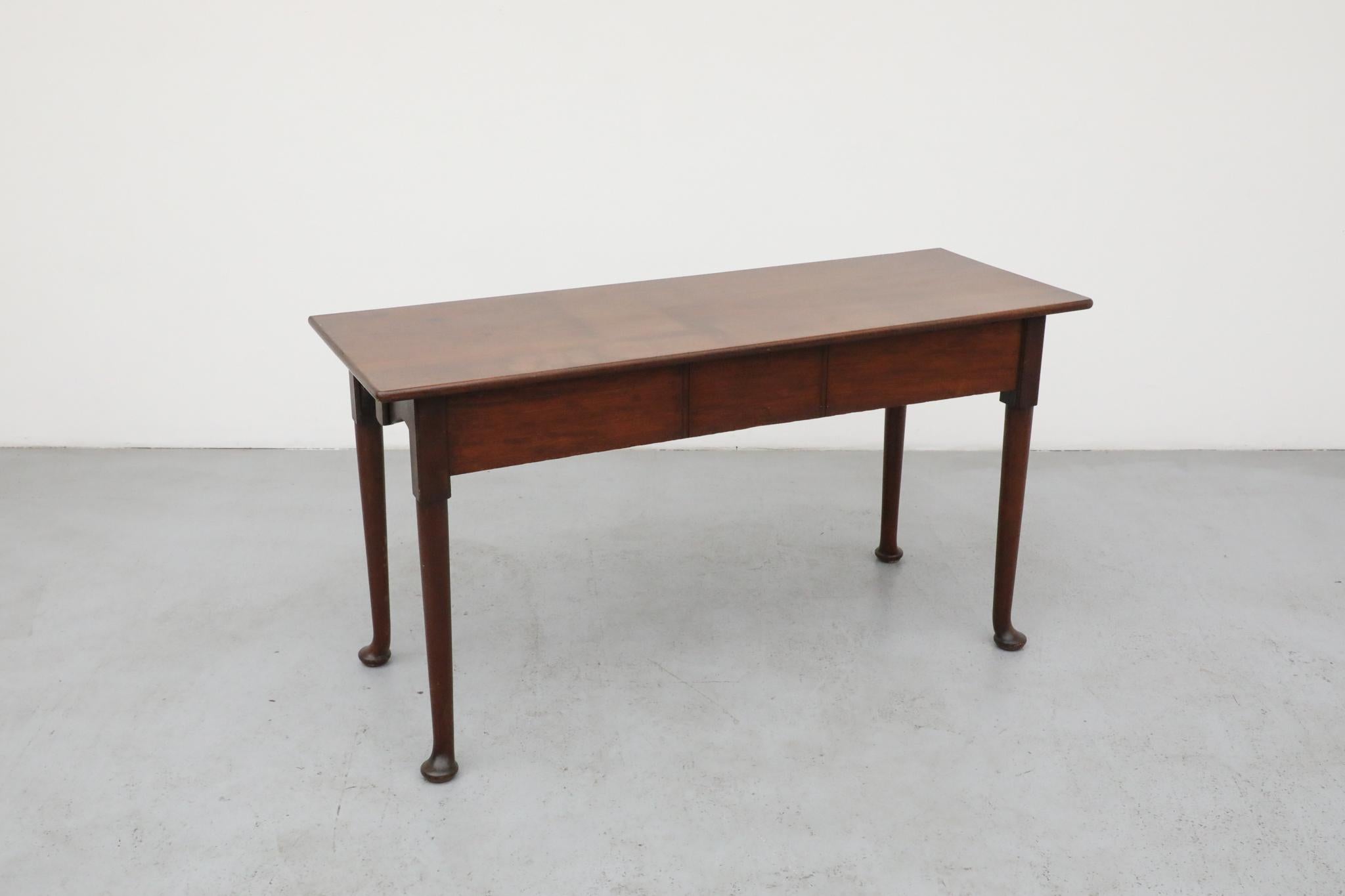 Amsterdam School Entry or Console Table with Curved Feet For Sale 2