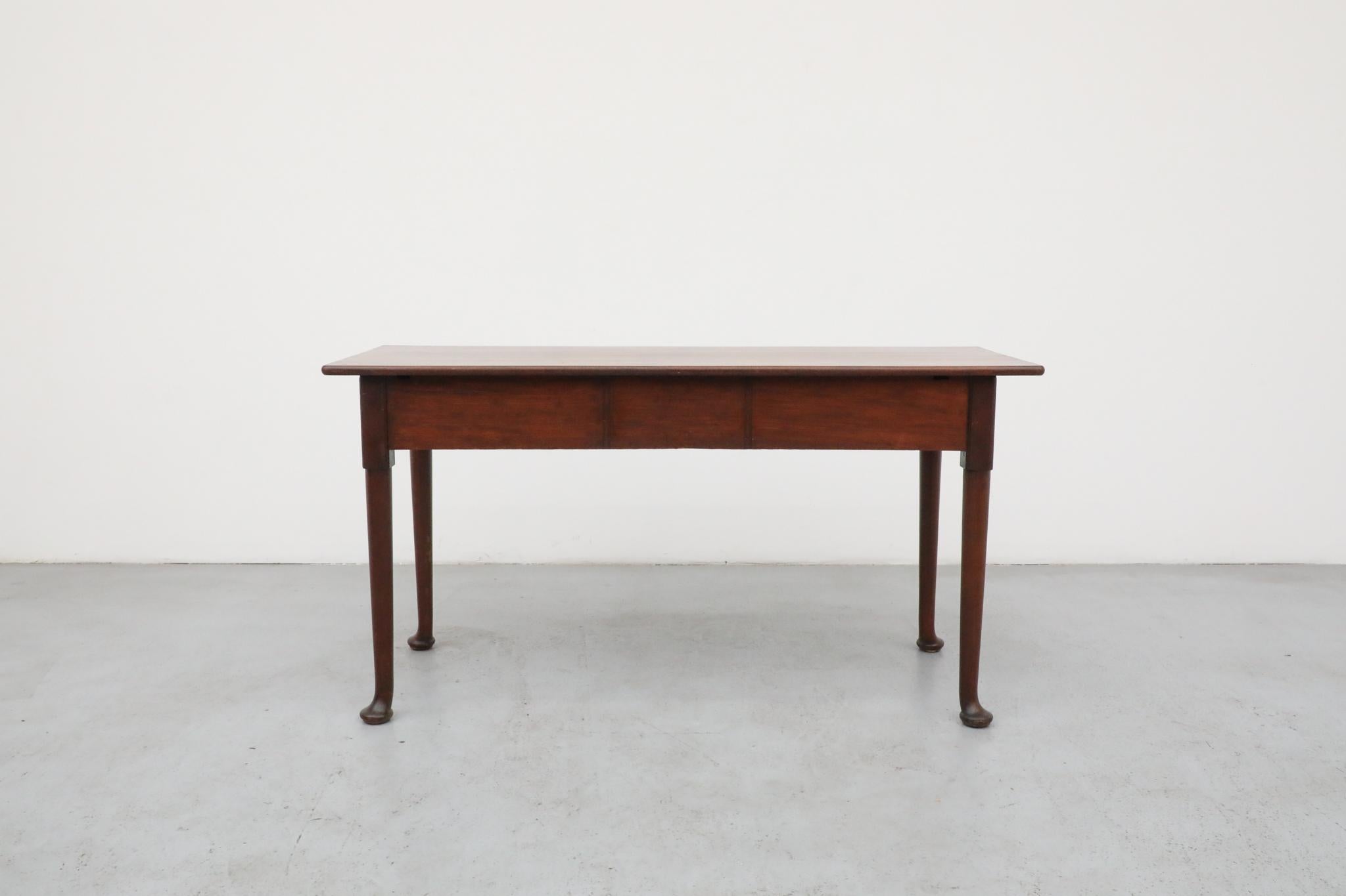 Art Deco Amsterdam School Entry or Console Table with Curved Feet For Sale