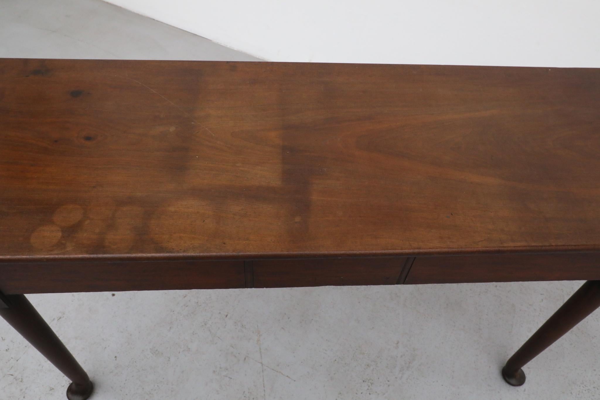 Amsterdam School Entry or Console Table with Curved Feet For Sale 5