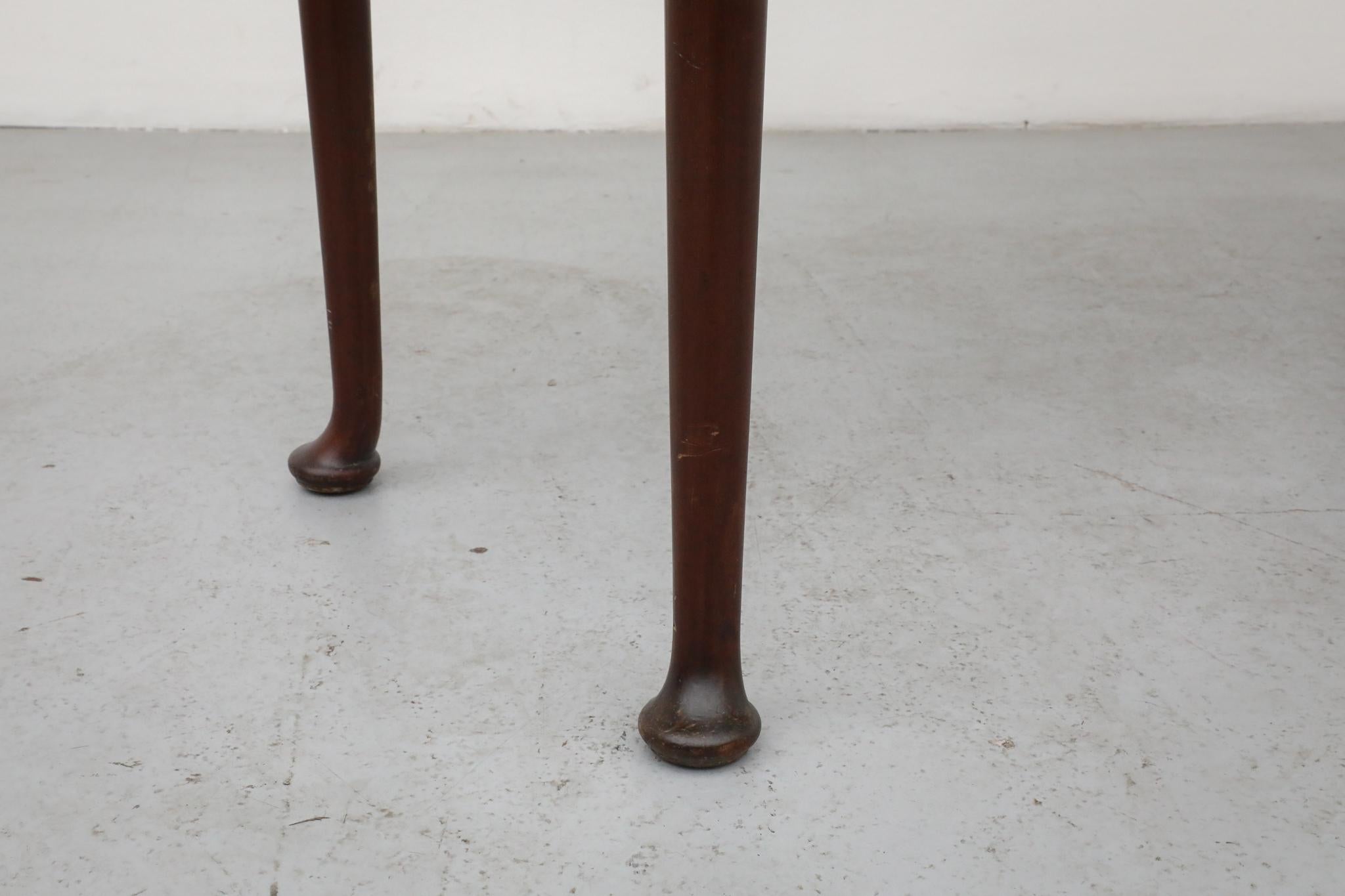 Amsterdam School Entry or Console Table with Curved Feet For Sale 11