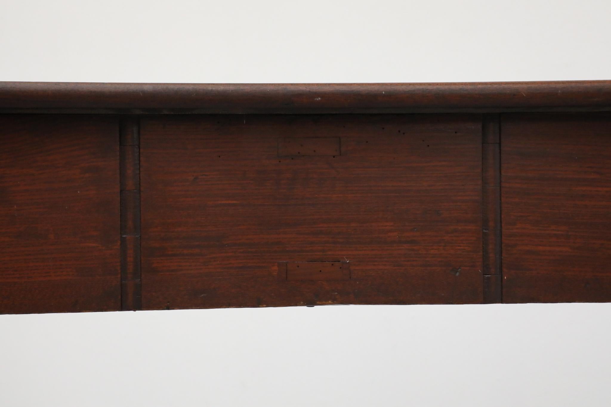 Amsterdam School Entry or Console Table with Curved Feet For Sale 10