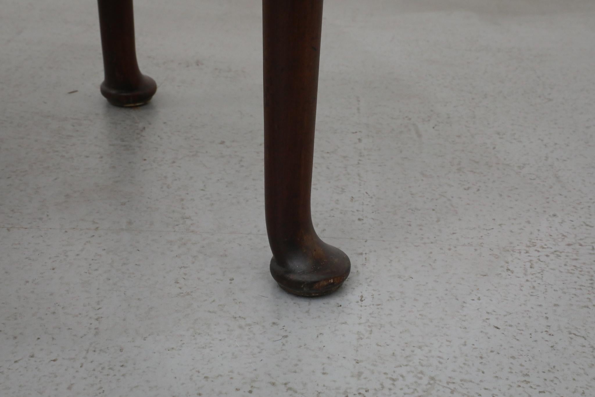Amsterdam School Entry or Console Table with Curved Feet For Sale 12