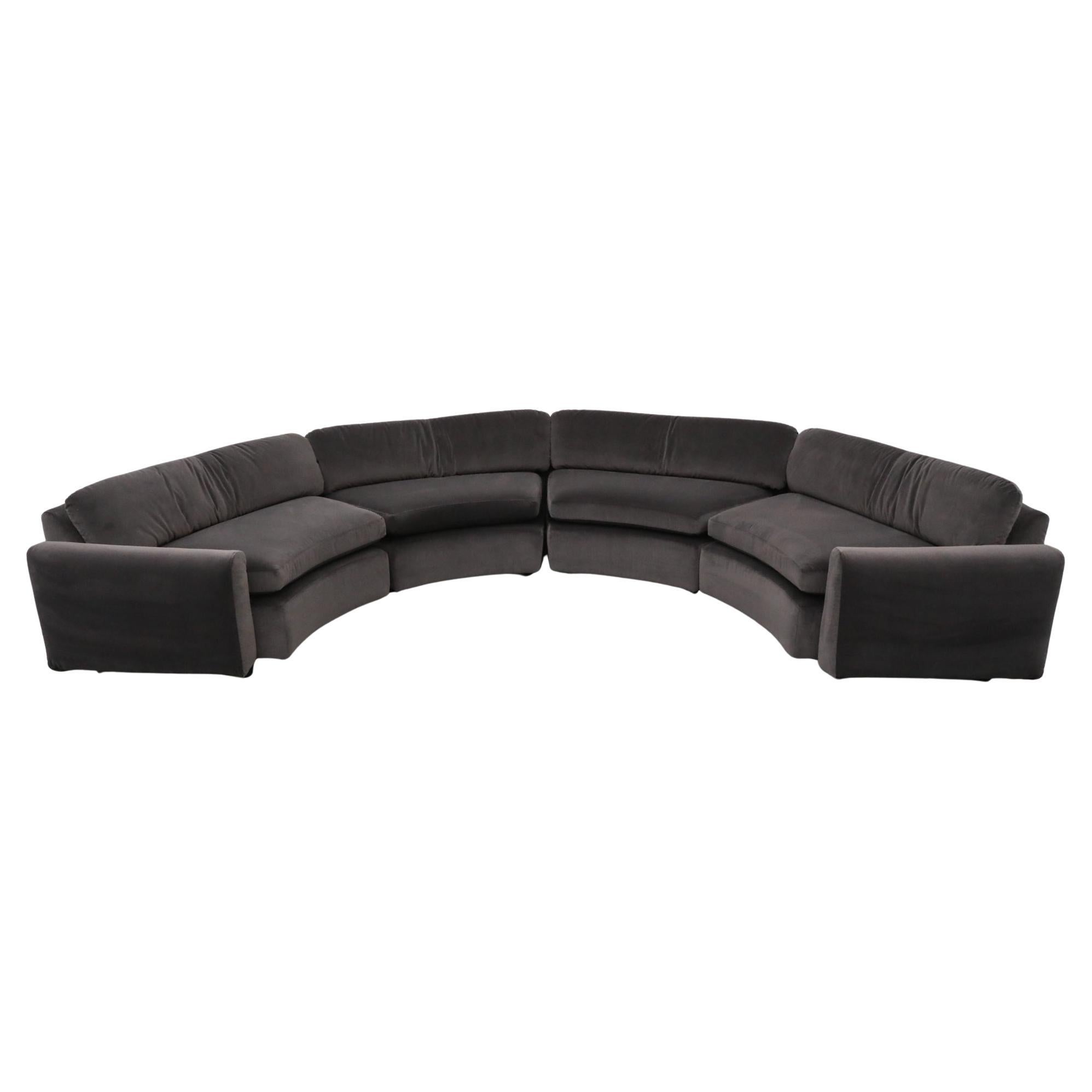 Gelderland Curved U-Shaped Modular Sofa, 1970's