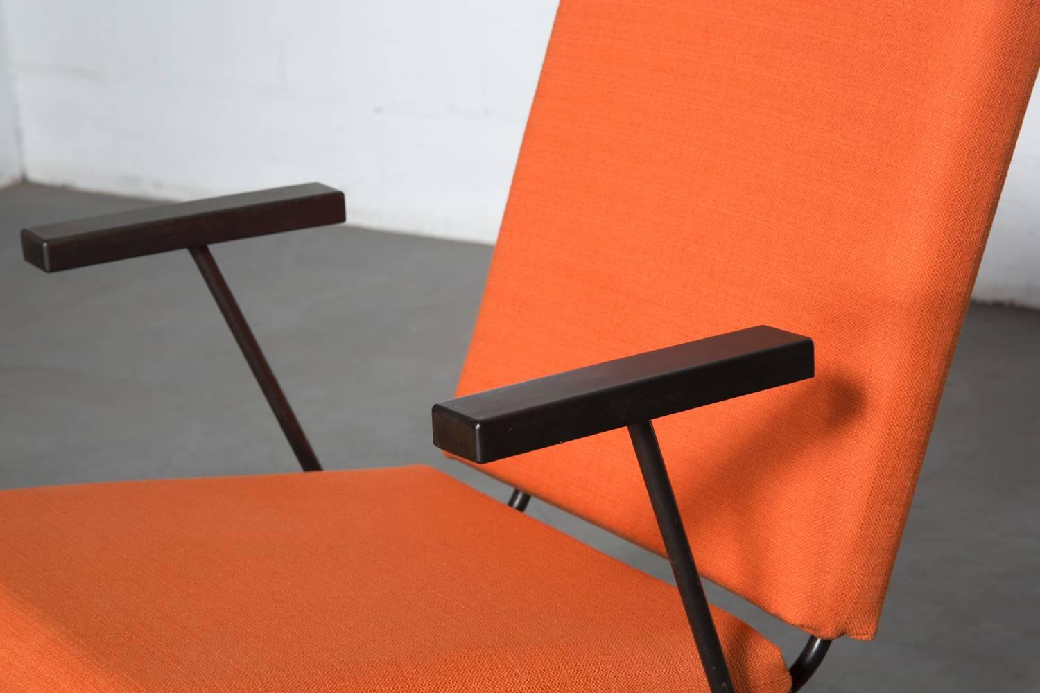 Pair of Wim Rietveld No. 9 Lounge Chairs with Ottomans for Gispen 1