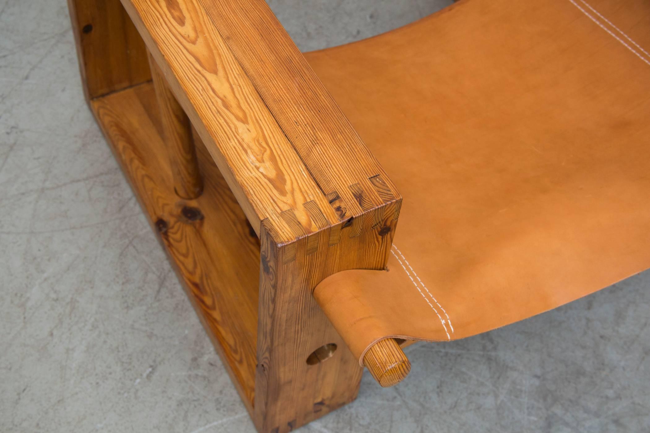 Leather Crate Lounge Chair by Aat Van Apeldoorn for Houtwerk Hattem 3