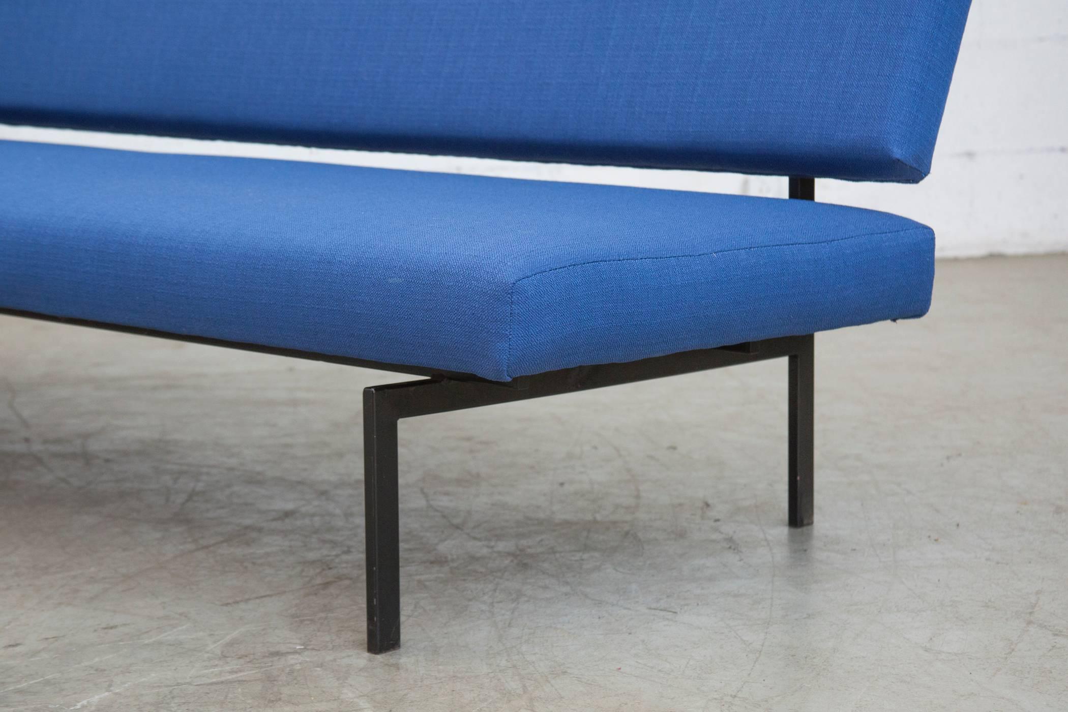 Mid-Century Modern Royal Blue Gijs van der Sluis Streamline Sofa