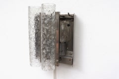 Applique murale « Ice Glass » de Doria Leuchten, style milieu du siècle, avec interrupteur à tirette