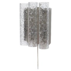 Applique murale « Ice Glass » de Doria Leuchten, style milieu du siècle, avec interrupteur à tirette