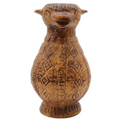 Jasba Keramik Aztec Duck Vase, West German Ceramics, Vintage 1960s