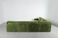 COR Style Mid-Century Modular Sectional Sofa in Green Velvet