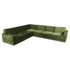 COR Style Mid-Century Modular Sectional Sofa in Green Velvet