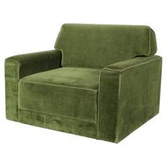 COR-Lounge-Sessel im Mid-Century-Stil aus originalgrünem Samt
