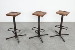 Tabourets de bar italiens des années 1960, style Osvaldo Borsani