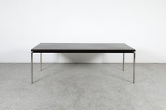 Dutch Mid-Century Wenge & Chrome XL Dining Table in the Style of Martin Visser