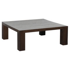 1970s Dutch Brutalist Wenge Coffee Table in the Leolux Style