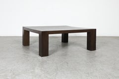1970s Dutch Brutalist Wenge Coffee Table in the Leolux Style