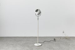 1970s Dutch Mid-Century White Enamel Globe Floor Lamp, Gepo Style