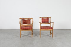 Yngve Ekström 'Furubo' Pine Spindle Back Arm Chairs for Swedese