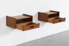 Danish Mid-Century Teak Floating Nightstands by Møbelfabrik, Pair