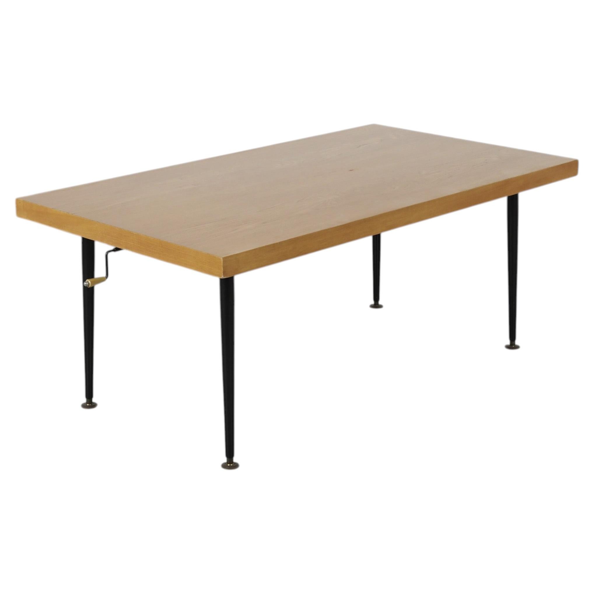 Mesa de comedor tipo consola de Jese Möbel de los años 60, con altura ajustable en venta