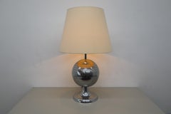 Lampe de table « Globe » GAB Suède des années 1940, en aluminium poli