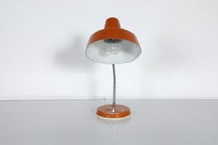 1960s Orange Gooseneck Desk Lamp by Szarvasi Vas-Fémipari