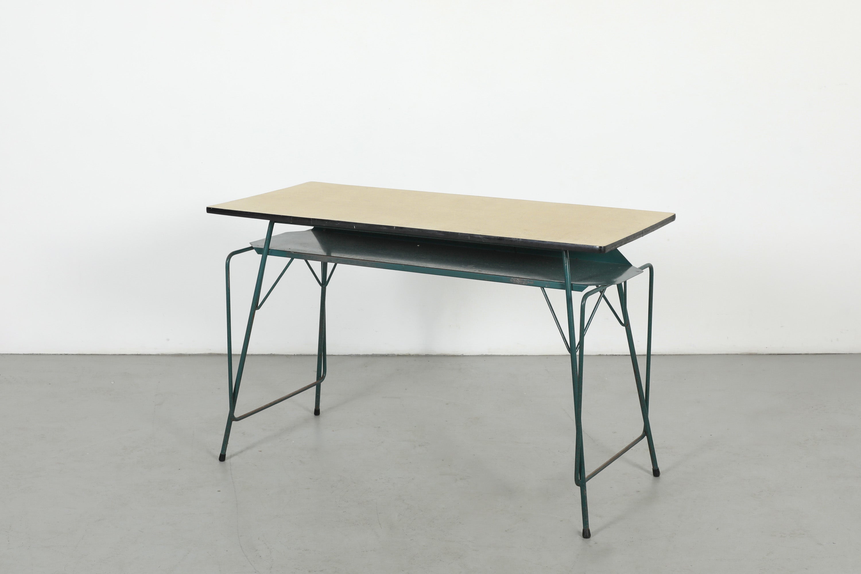 1960s Willy van der Meeren and Eric Lemesre Teal Tubax Desk For Sale at ...