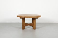 1970s Swedish Round Pine Dining Table Attributed to Roland Wilhelmsson