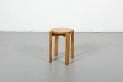1960s Dutch Mid-Century Pine Stool in the Style of Alvar Aalto