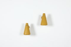 Pair of Pinocchio Hat Yellow Sconces by Louis Kalff for Philips