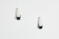 1950s Belgian Bo-Niko Black Bakelite Wall Sconce with Milk Glass Torpedo Shade