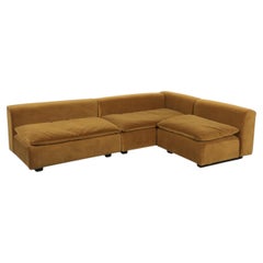 Mid-Century Jan des Bouvrie Attr. Modular Sectional in Knoll Topos Velvet