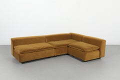 Mid-Century Jan des Bouvrie Attr. Modular Sectional in Knoll Topos Velvet