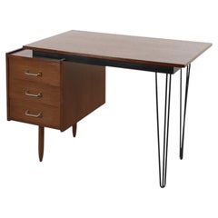 Cees Braakman for Pastoe Teak Floating-Top Desk with Hairpin Legs
