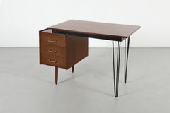 Cees Braakman for Pastoe Teak Floating-Top Desk with Hairpin Legs