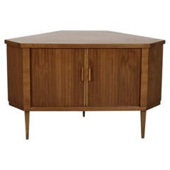 Norwegian Mid-Century Teak Corner Bar Cabinet by Sola Møbelfabrikk