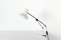 1950s Hala Zeist Style Mid-Century Clamp-On Task Lamp White