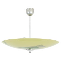 Mid-Century Printed Glass Umbrella Rondelle Pendant by Napako