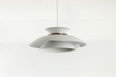 Louis Poulsen Style Tiered Pendant with Brass Ring