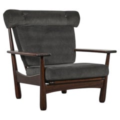 Mid-Century Brazilian Modern Rosewood OX Lounge Chair, Sergio Rodrigues Style