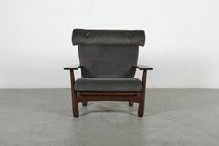Mid-Century Brazilian Modern Rosewood OX Lounge Chair, Sergio Rodrigues Style