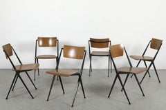 Set of 6 Wim Rietveld Pyramid Stacking Chairs for Ahrend de Cirkel