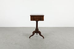 Victorian Biedermeier-Style Mahogany Sewing Box on Pedestal