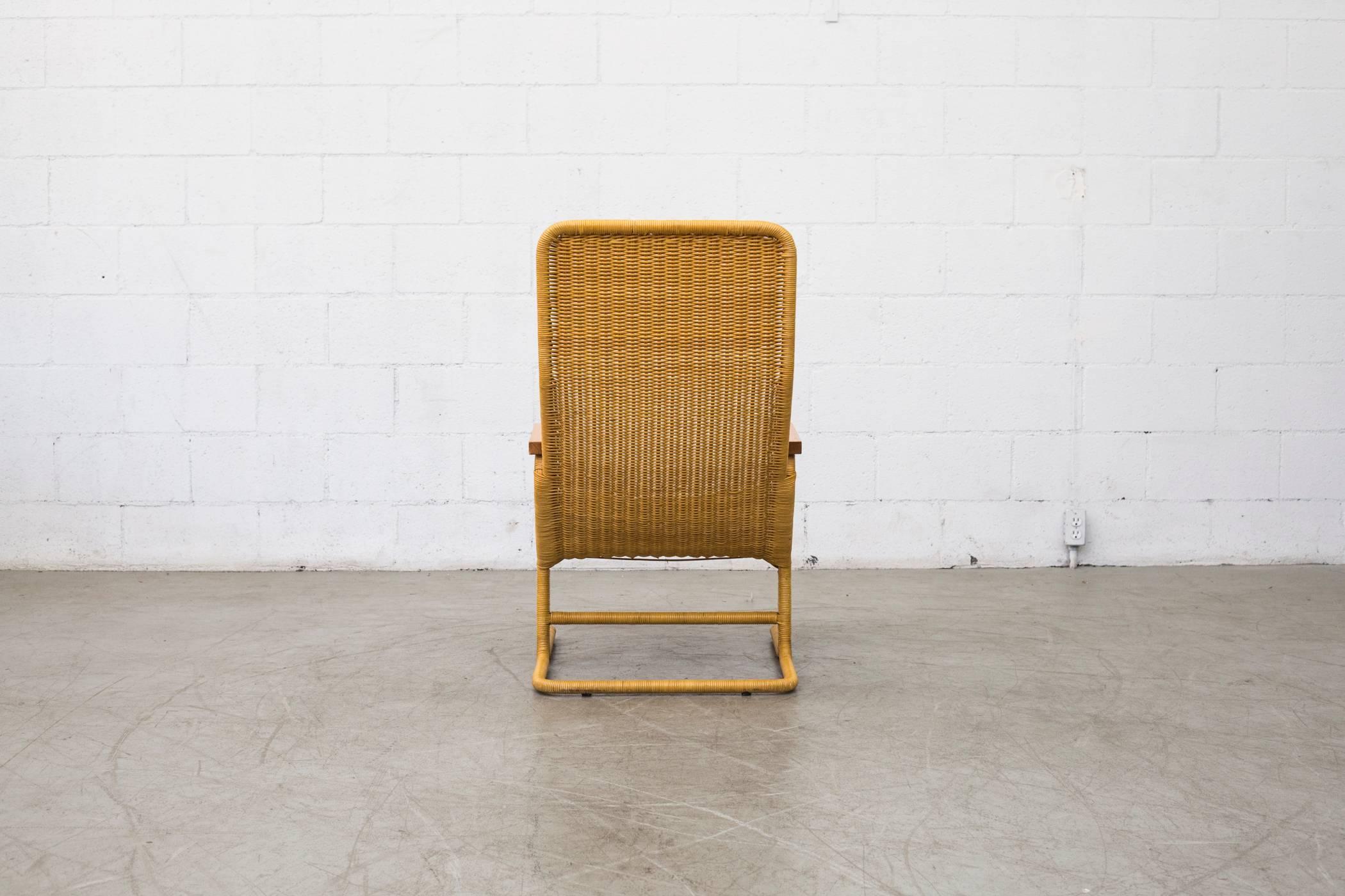 Late 20th Century Dirk Van Sliedrecht High Back Lounge Chair with Cushion
