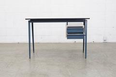 Friso Kramer Style 1950s Metal Desk with Prouve Legs